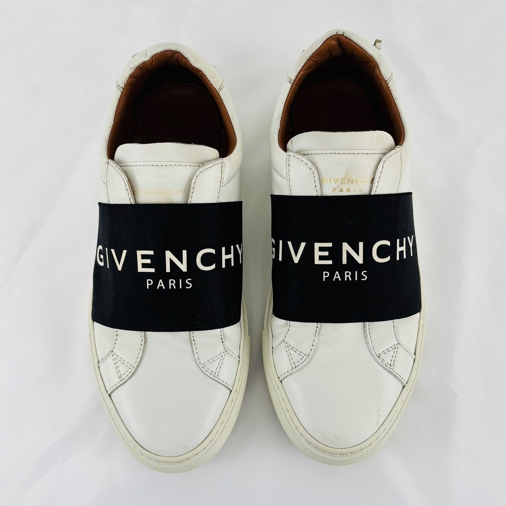 Givenchy Urban Street Knot White Black Logo Low Top Sneakers Shoes 5.5M/7W - Picture 2 of 12